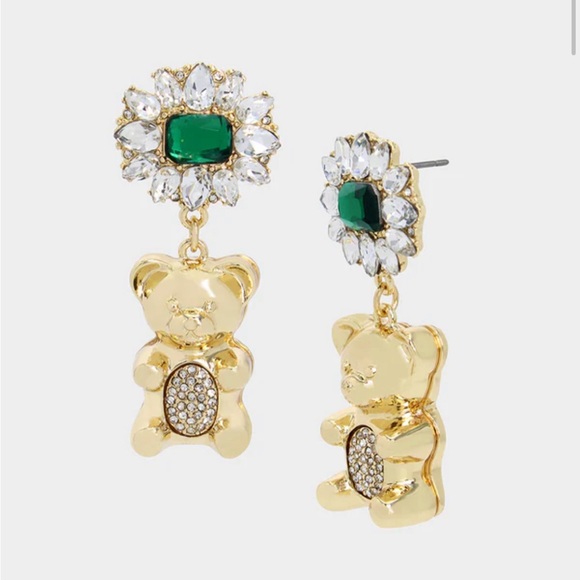 Betsey Johnson gold gummy bear Sugar Rush earrings - Picture 2 of 4